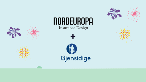 Logotyper för Nordeuropa och Gjensidige